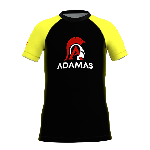 Kids Adamas Jiu Jitsu Academy SS Rashguard - Yellow