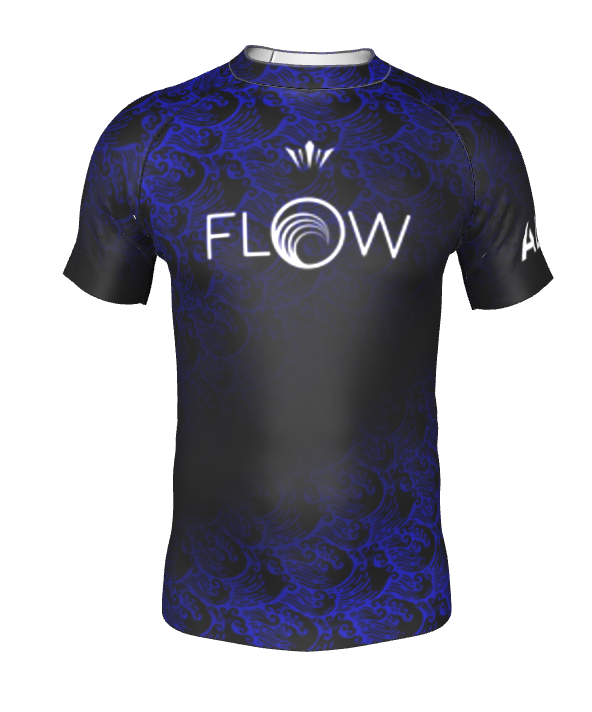 Flow BJJ Ranked Rashguard - Blue