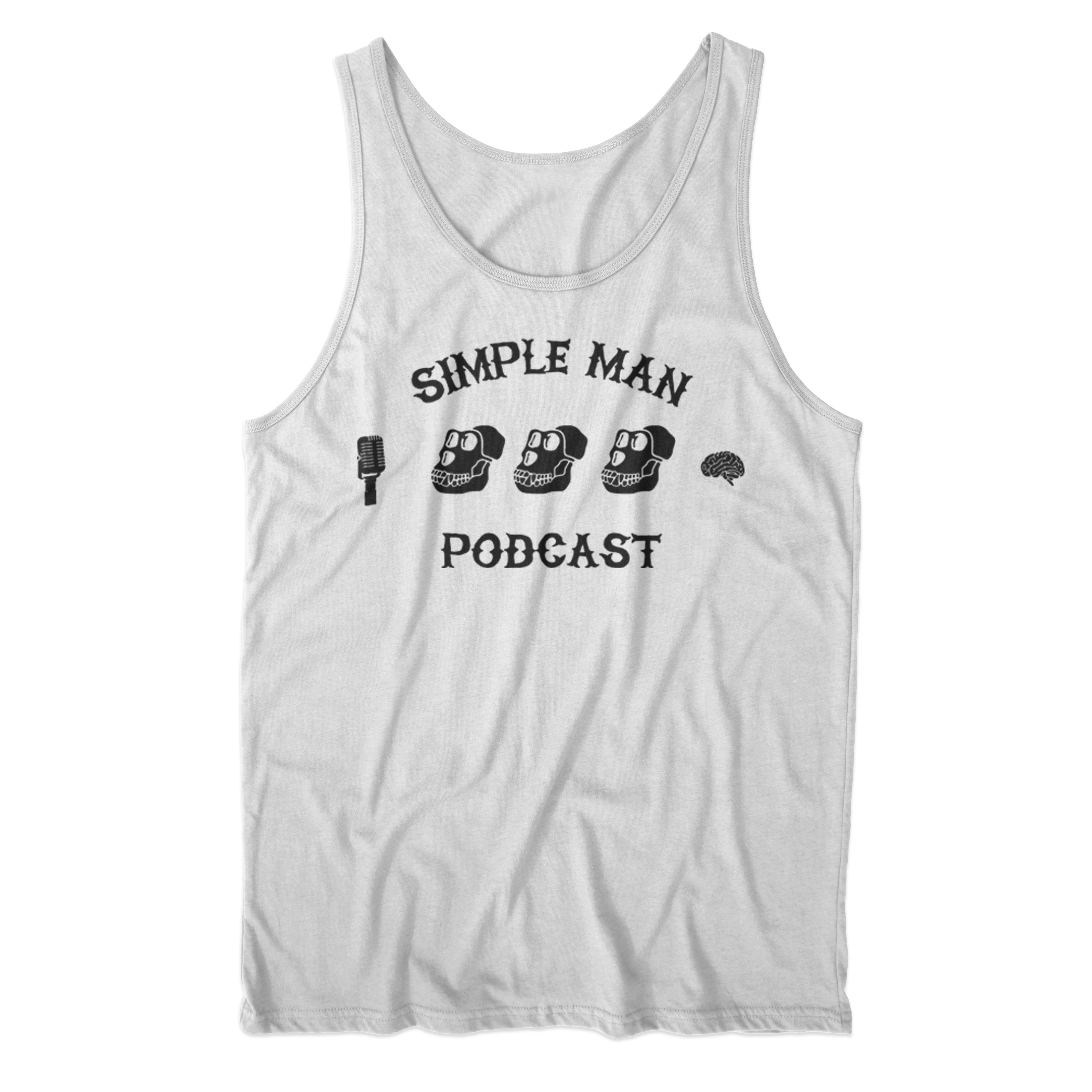 Simple Man Podcast Tank - White