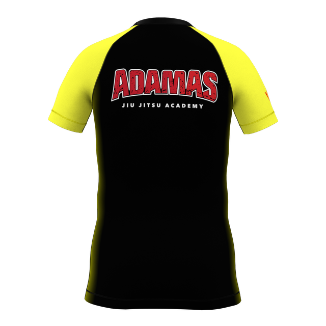 Kids Adamas Jiu Jitsu Academy SS Rashguard - Yellow