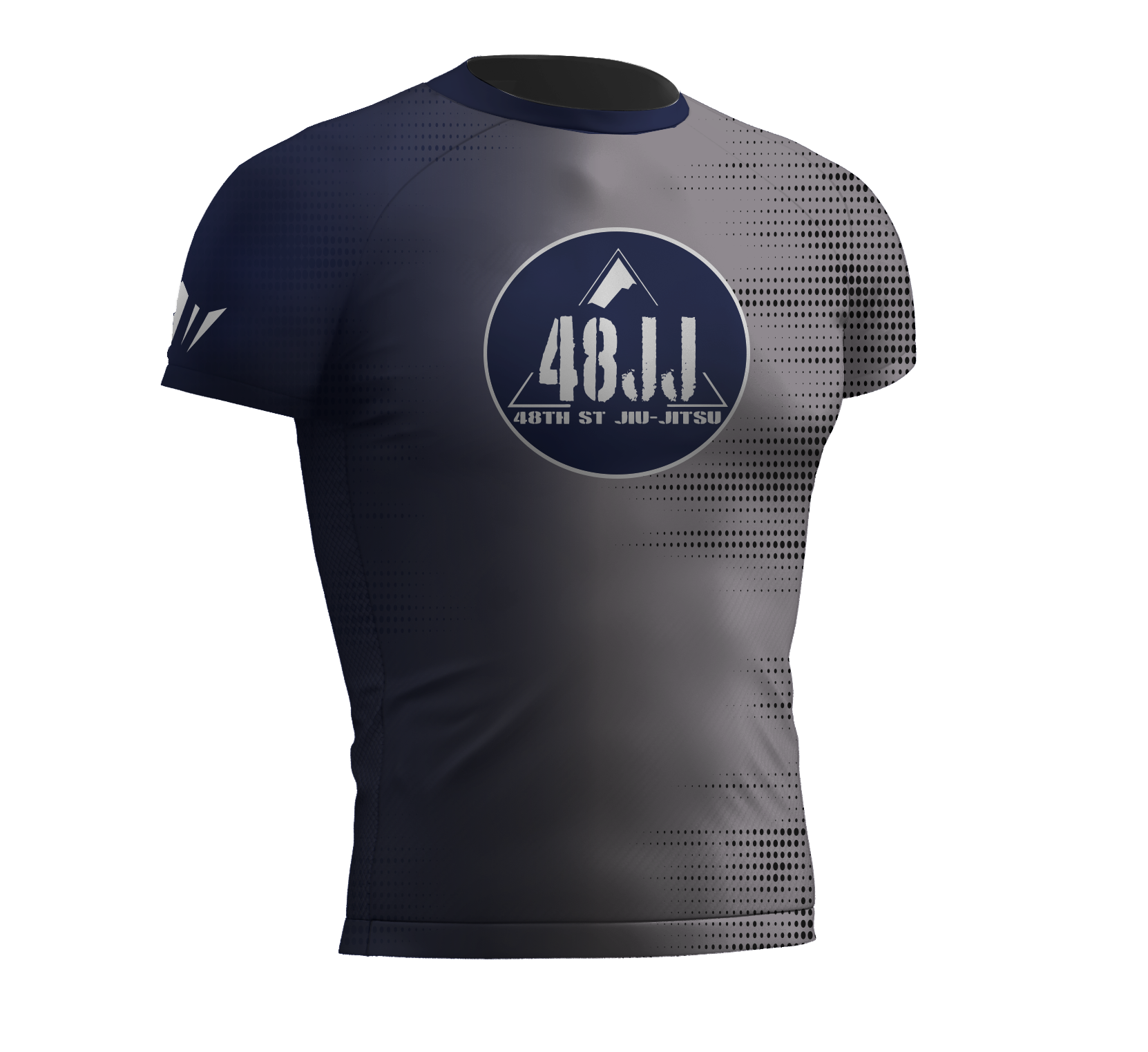 48JJ Rashguard - Cobalt/Grey Gradient