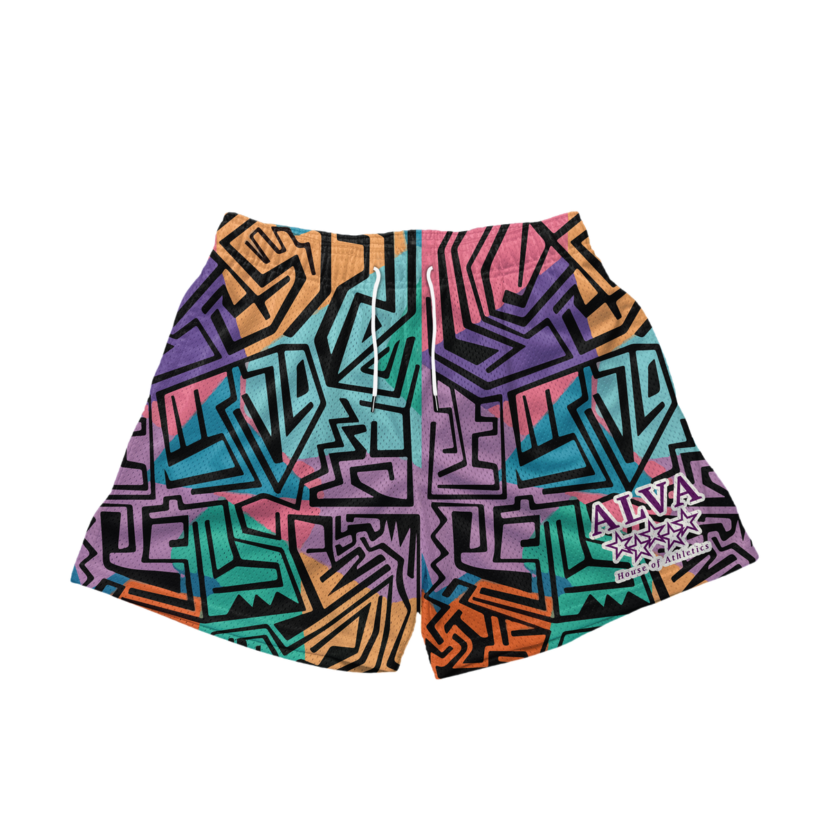 Mesh Shorts - Abstract