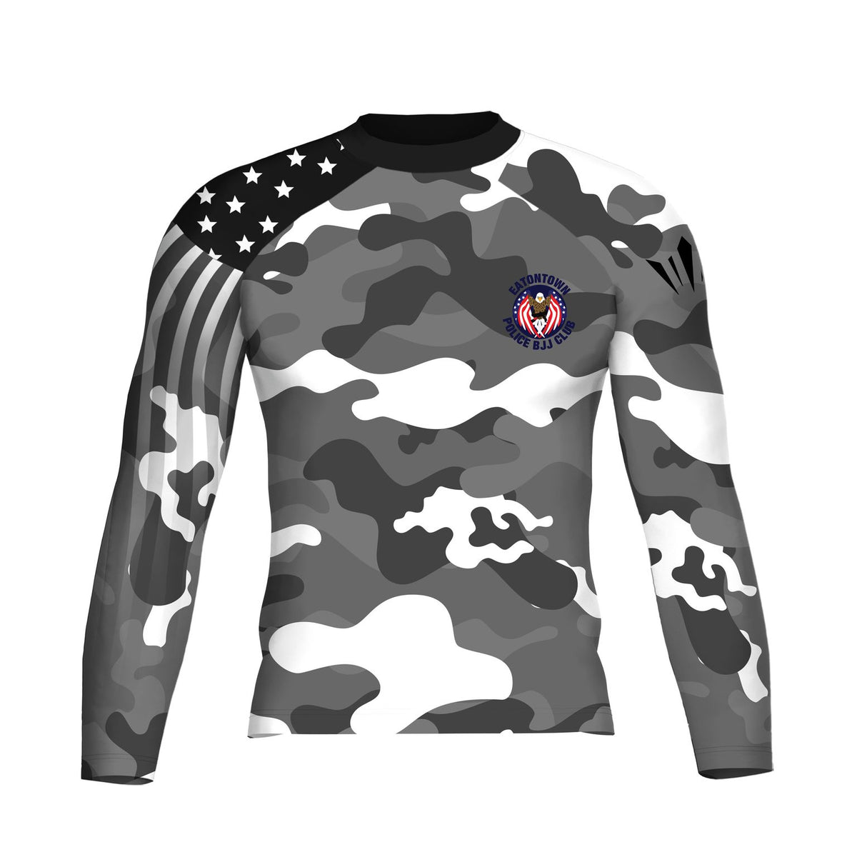 Eatontown BJJ Club LS Rashguard - White Camo