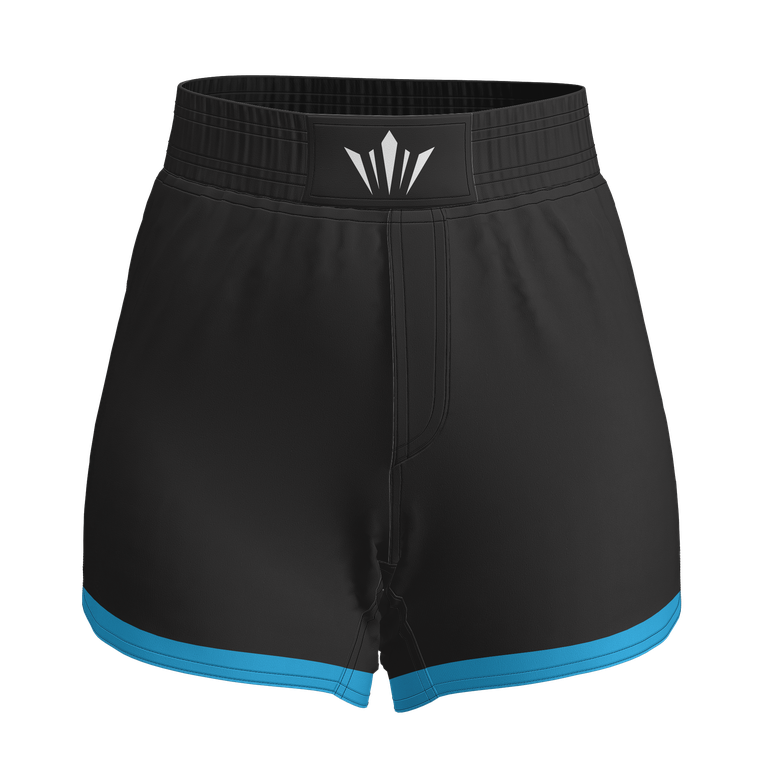 Fury Women's BJJ Shorts - Black/Teal