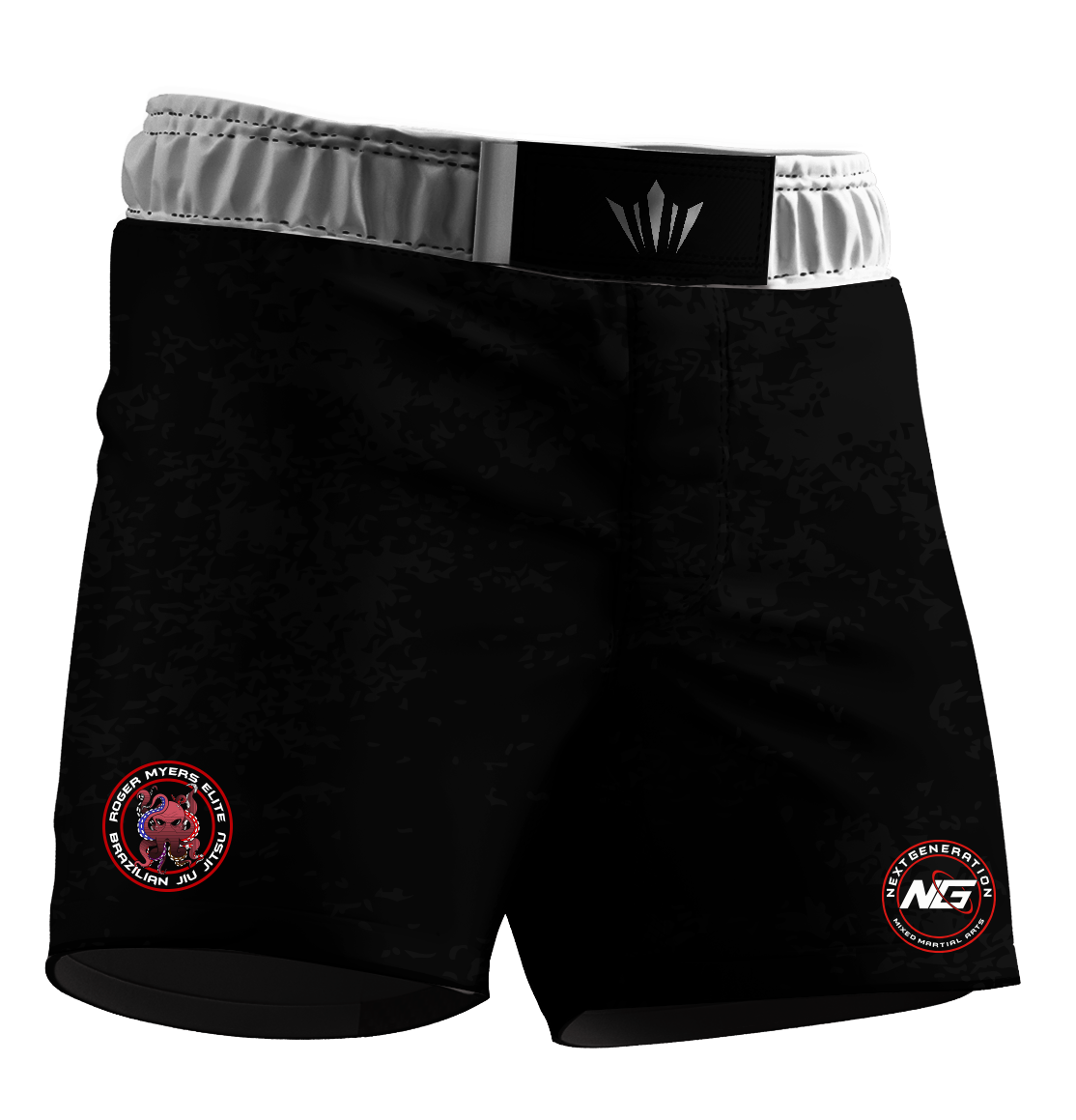 RM Elite Dark Ranked BJJ Shorts - White