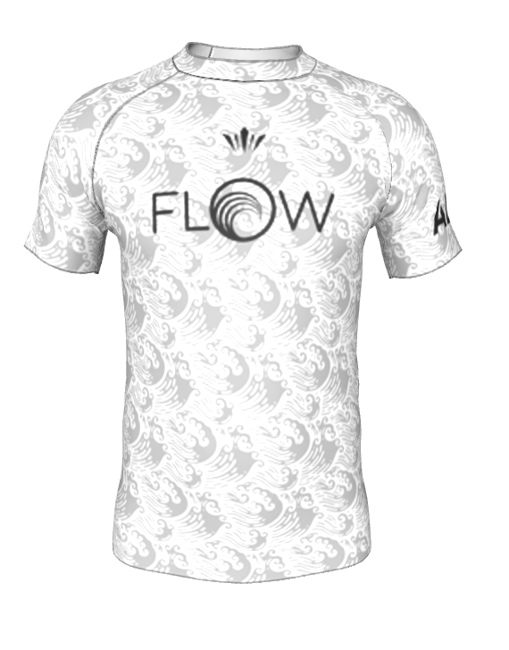 Flow BJJ Ranked Rashguard - White