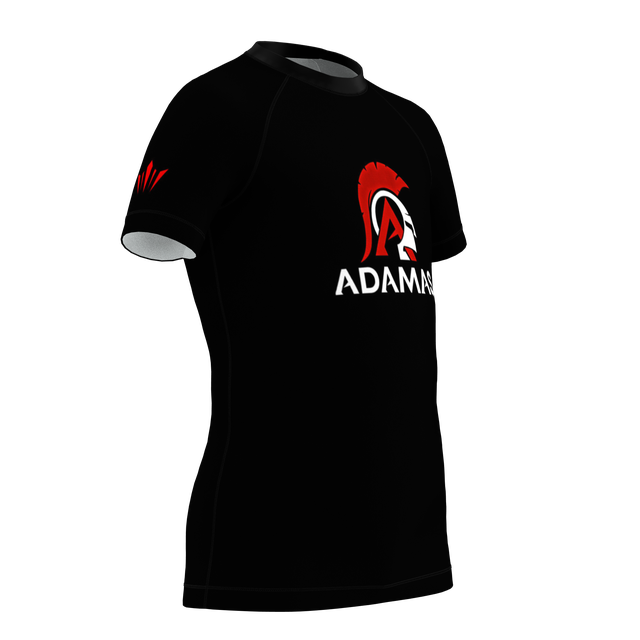 Kids Adamas Jiu Jitsu Academy SS Rashguard - Black