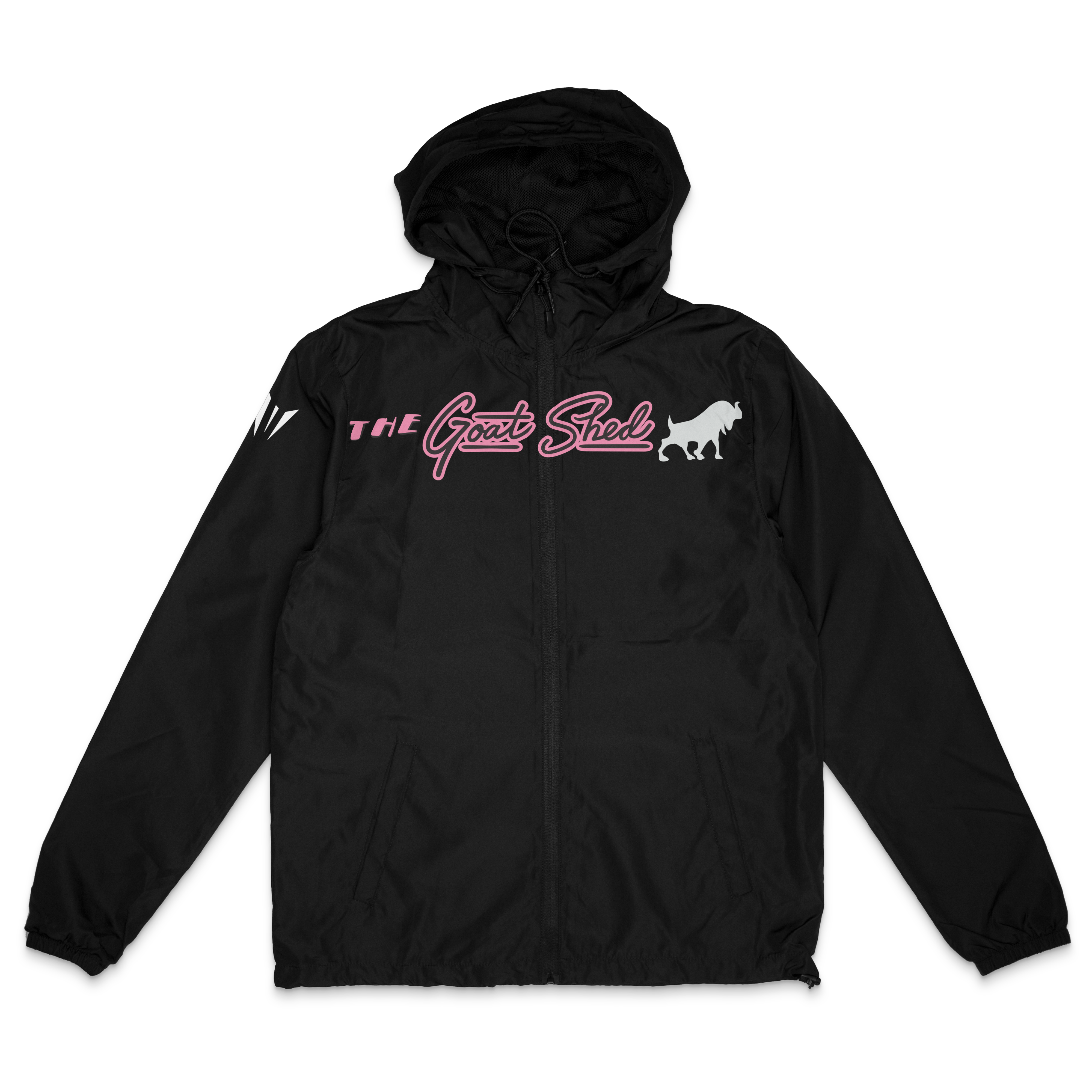 Goat Shed Winbreaker Zip Up - Black