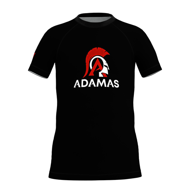 Kids Adamas Jiu Jitsu Academy SS Rashguard - Black