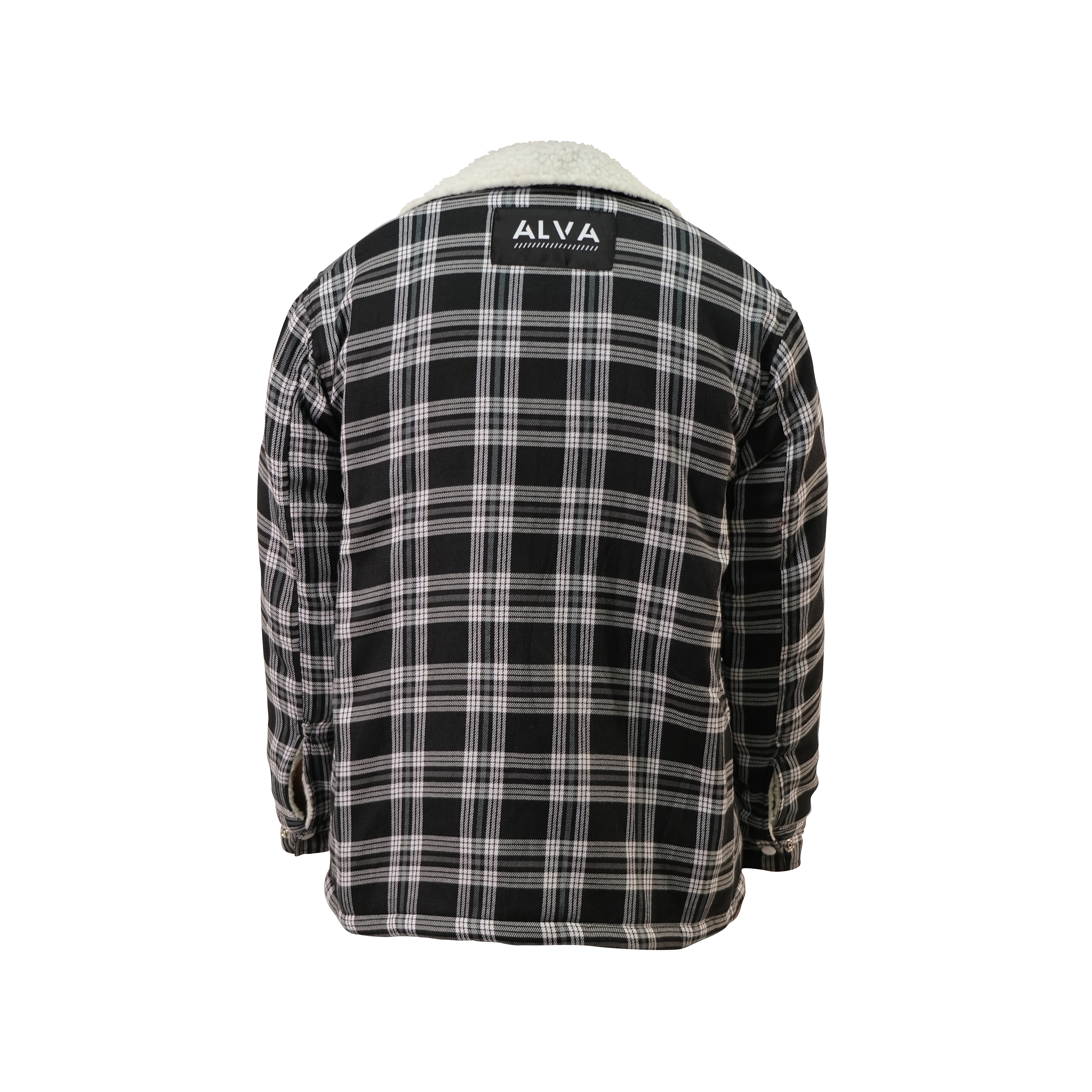 Sherpa Flannel Jacket Washed Black