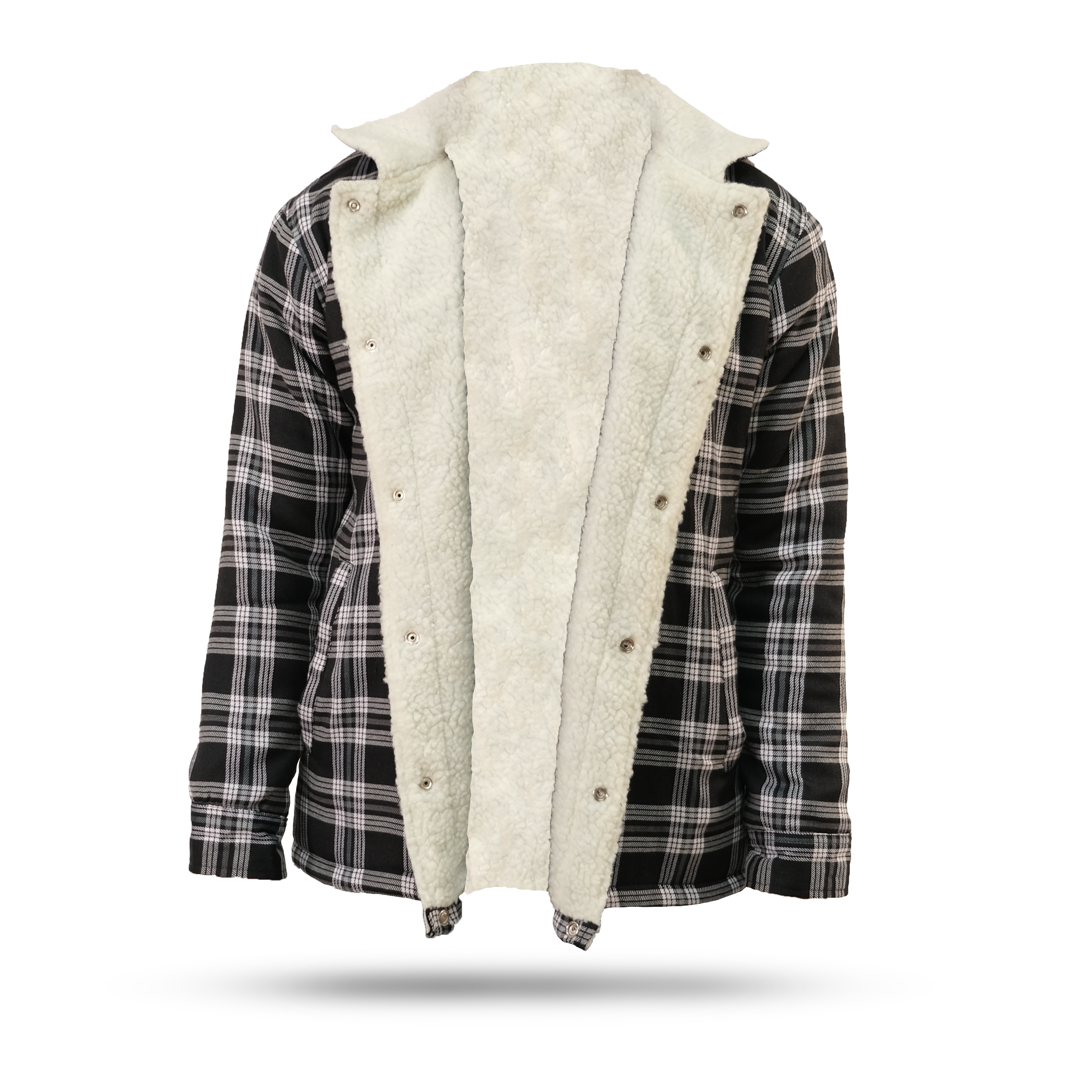 Sherpa Flannel Jacket Washed Black