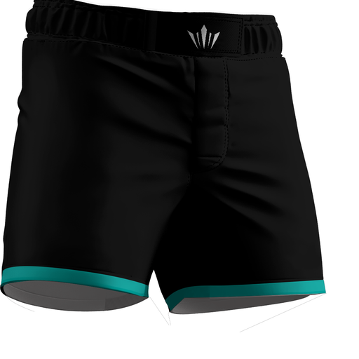 Fury BJJ Shorts - Black/Teal