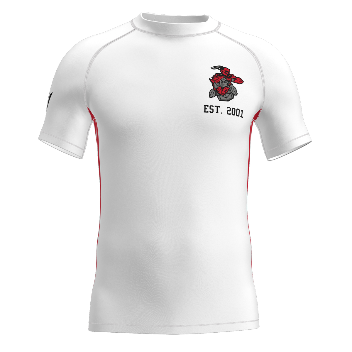 RUBJJ Rashguard - White/Red