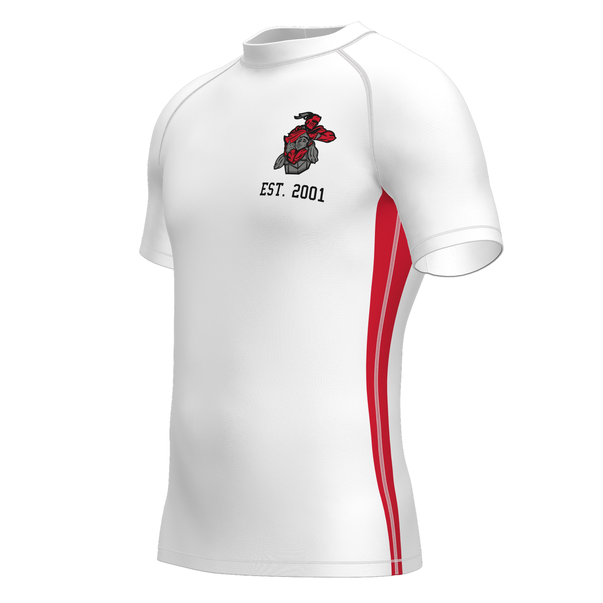 RUBJJ Rashguard - White/Red
