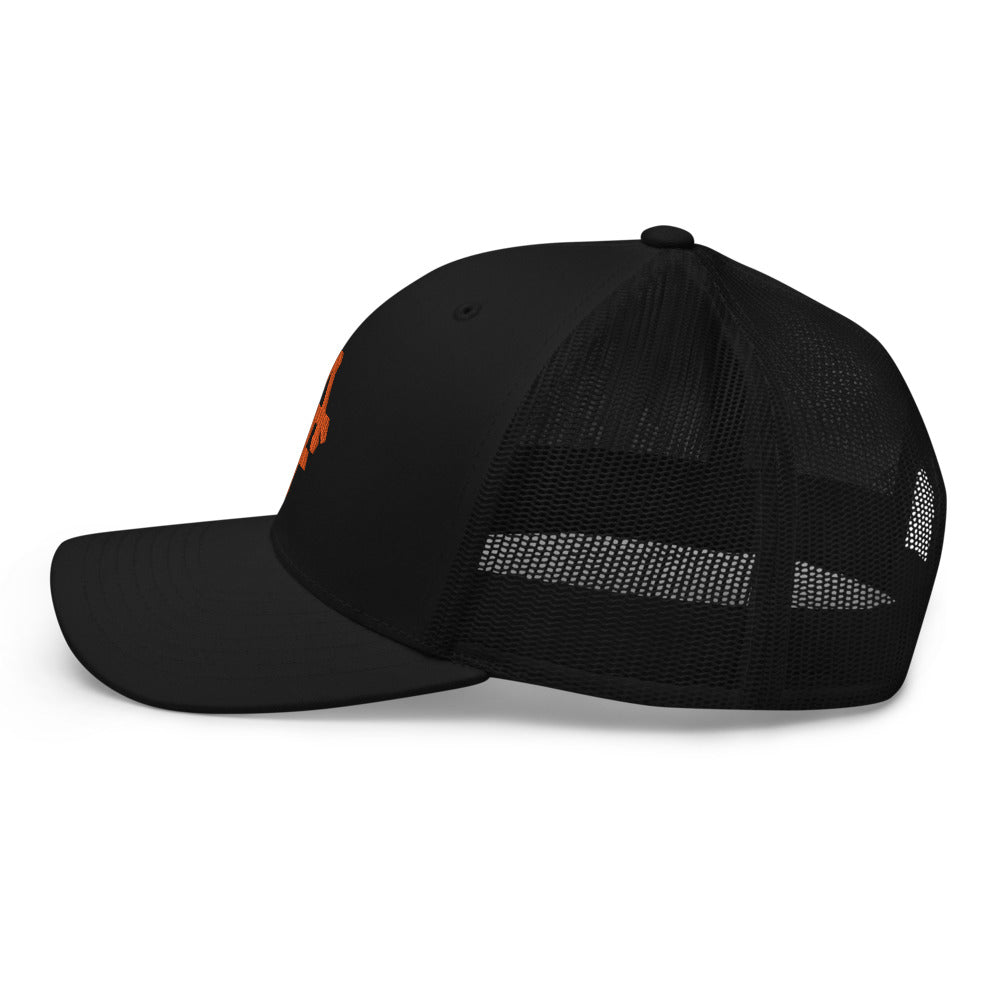 Black Retro Trucker Cap