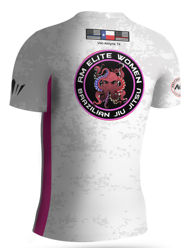 Women's RM Elite Rashguard - White/Pink