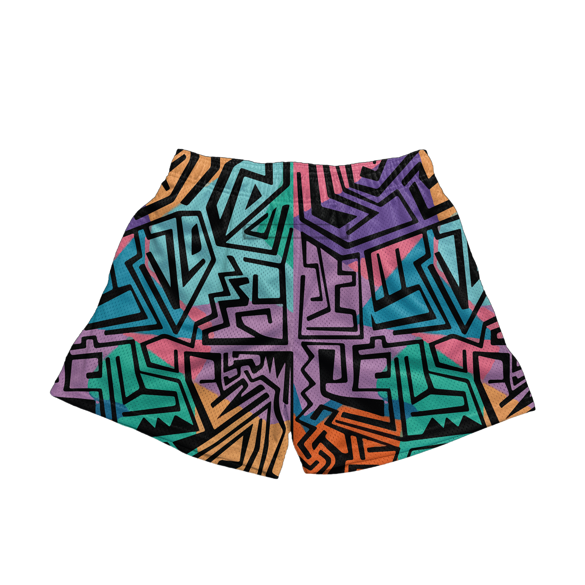 Mesh Shorts - Abstract