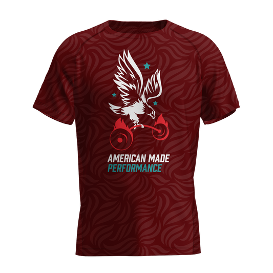 AMP Performance Tee - Burnt Red