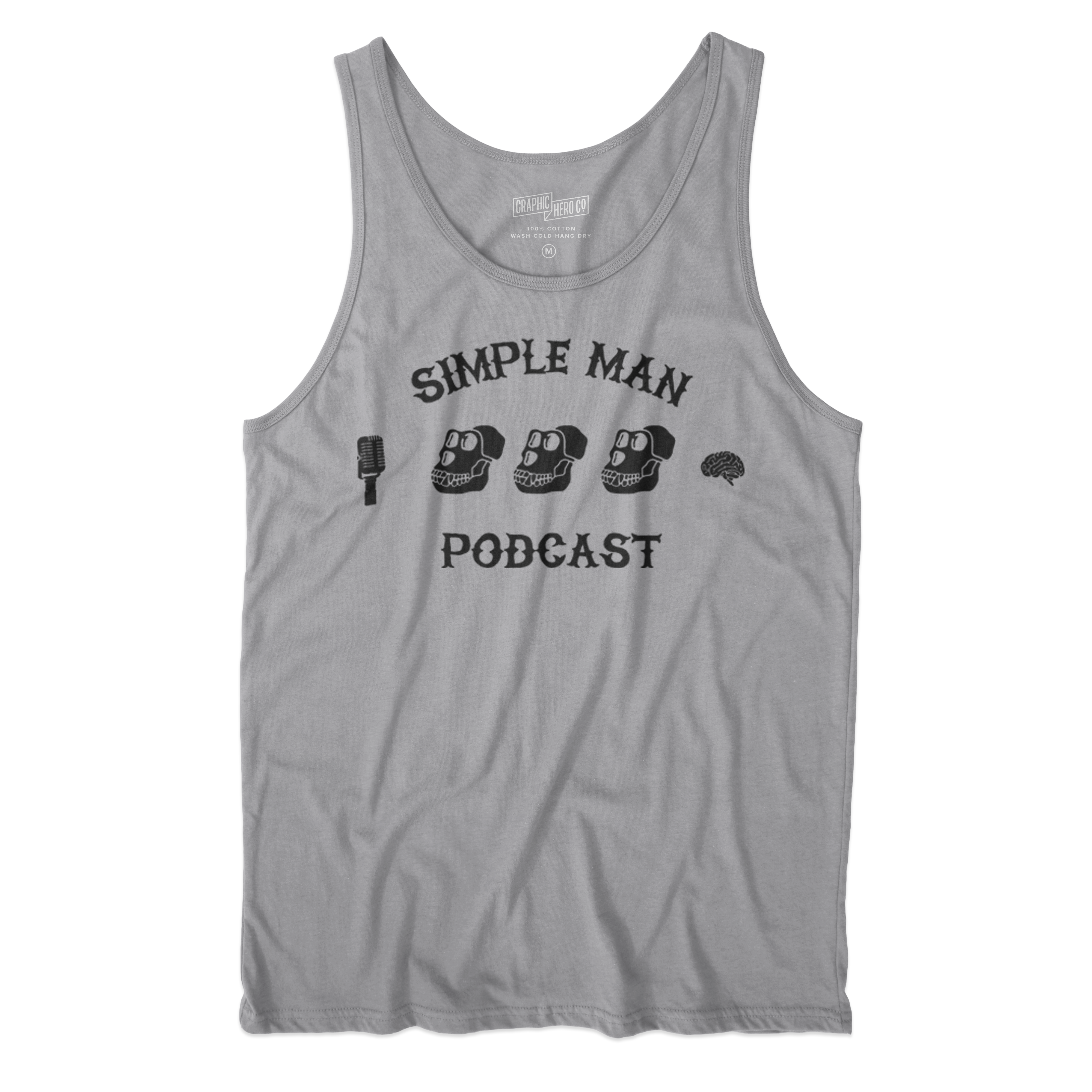 Simple Man Podcast Tank- Gray