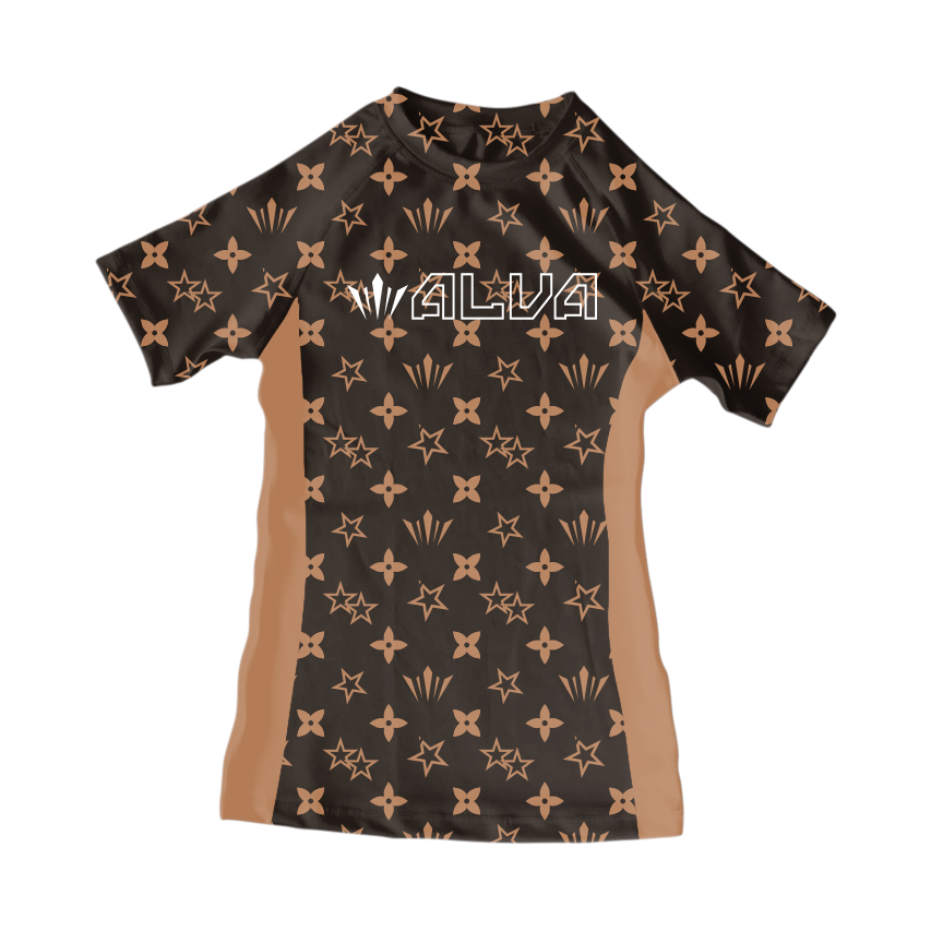 Women's Brown LV BJJ Rashguard