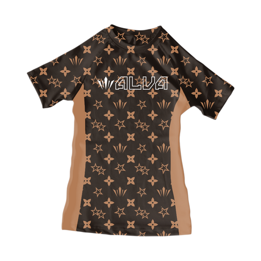Women's Brown LV BJJ Rashguard