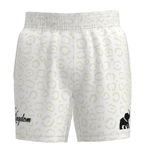 Kingdom Mesh Shorts - White Leopard