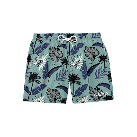 Swim Trunks w/ Lining - Sky Blue Surf