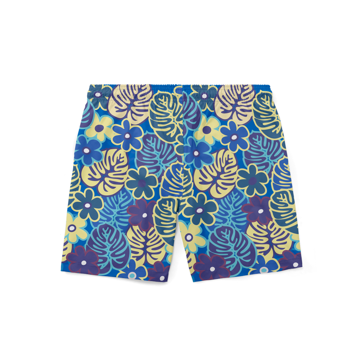 Swim Trunks w/ Lining - Retro Sea Floral