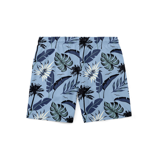 Swim Trunks w/ Lining - Chambray Blue