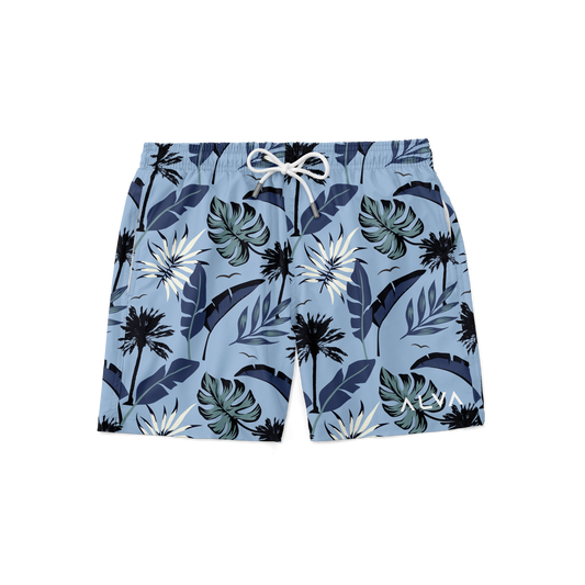 Swim Trunks w/ Lining - Chambray Blue