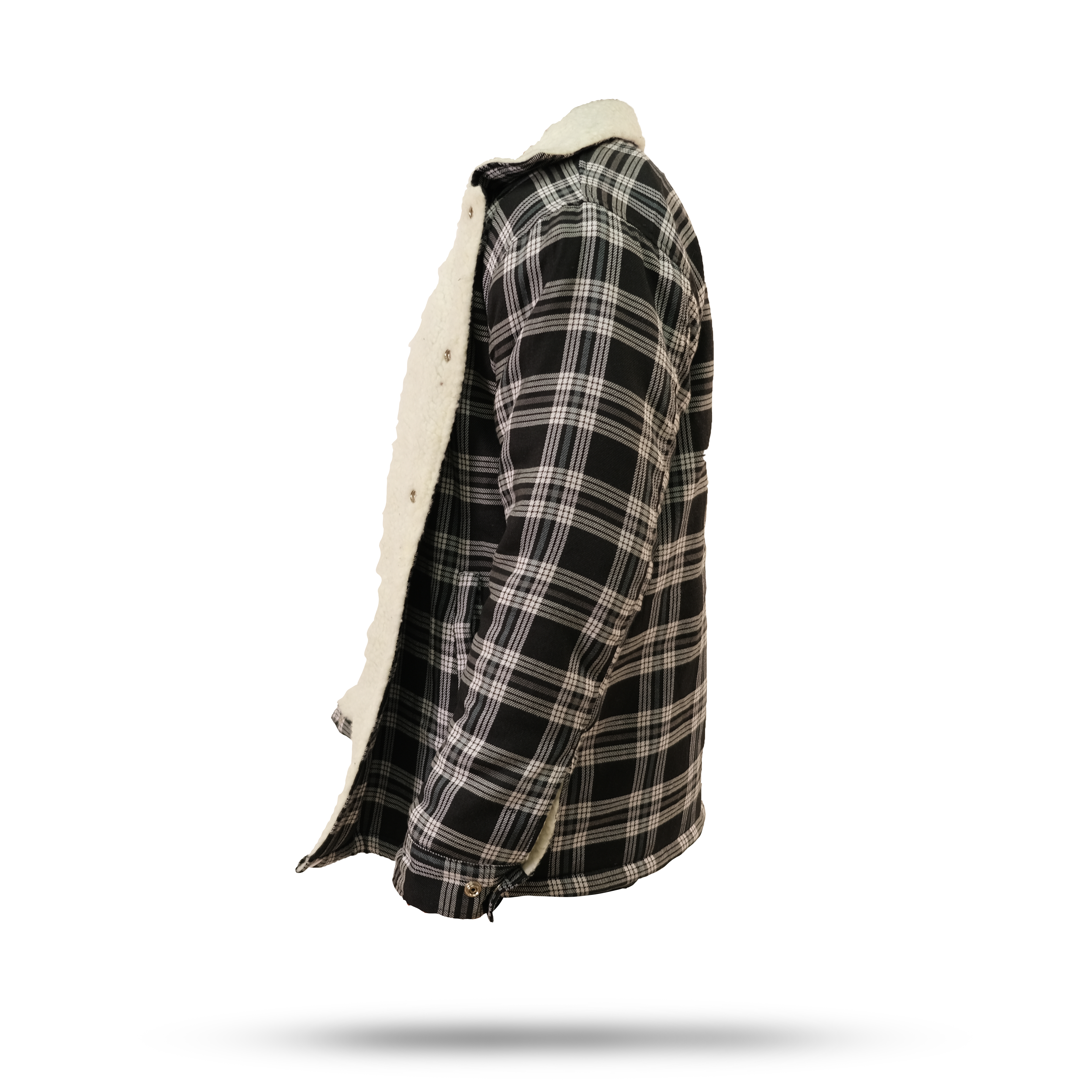 Sherpa Flannel Jacket Washed Black