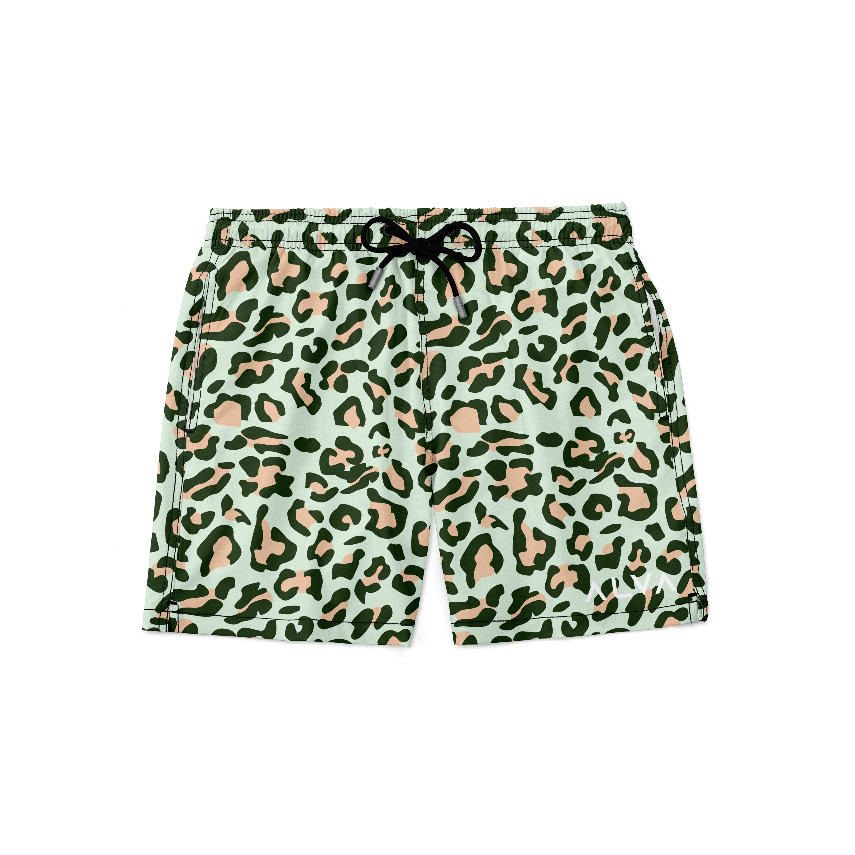 Swim Trunks - Mint Cheetah