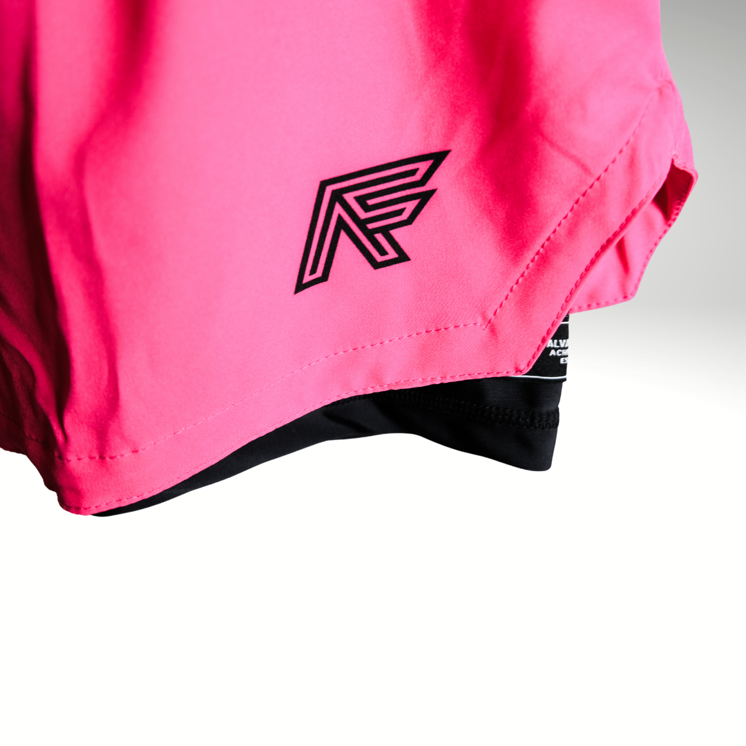 Hot Pink 2-in-1 Compression Shorts V1