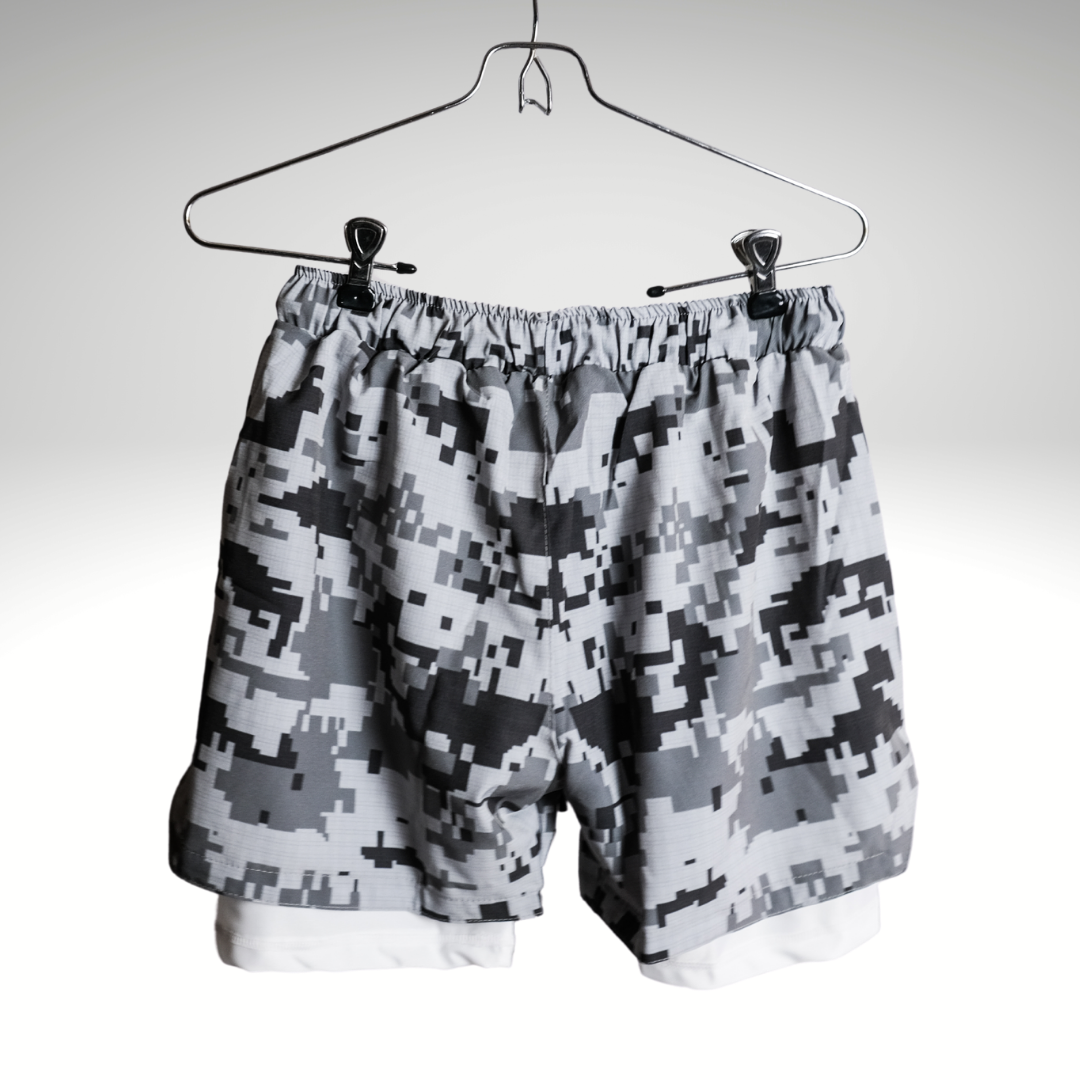 Digital Camo 2-in-1 Compression Shorts V1