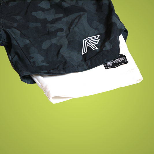Black Camo 2-in-1 Compression Shorts V1