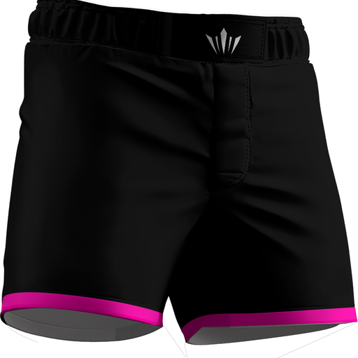 Fury BJJ Shorts - Black/Pink