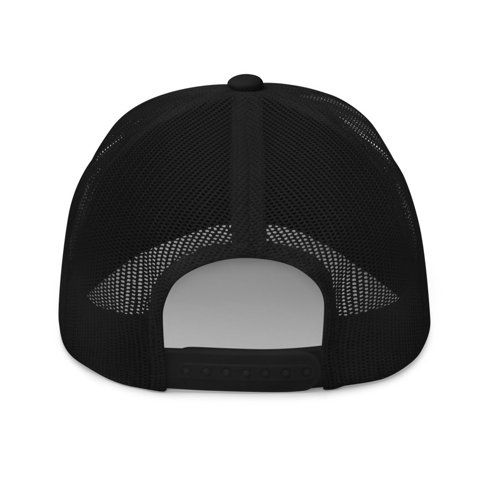 Black Retro Trucker Cap
