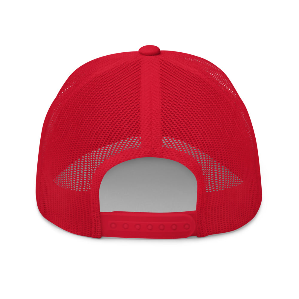 Red Retro Trucker Cap