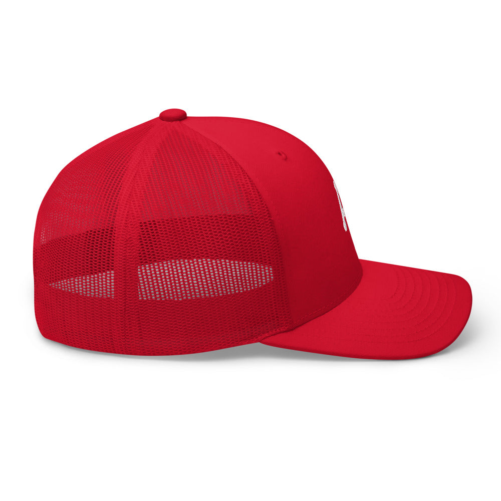 Red Retro Trucker Cap