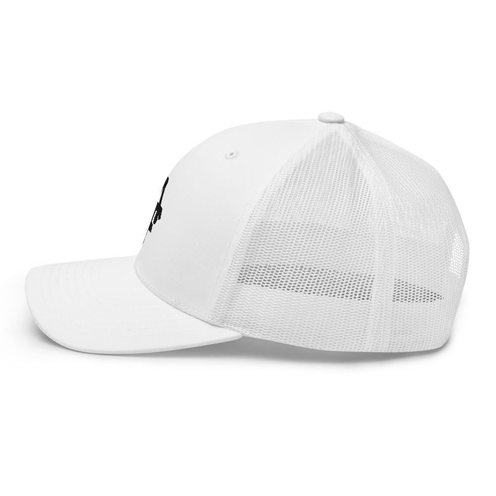 White Retro Trucker Cap