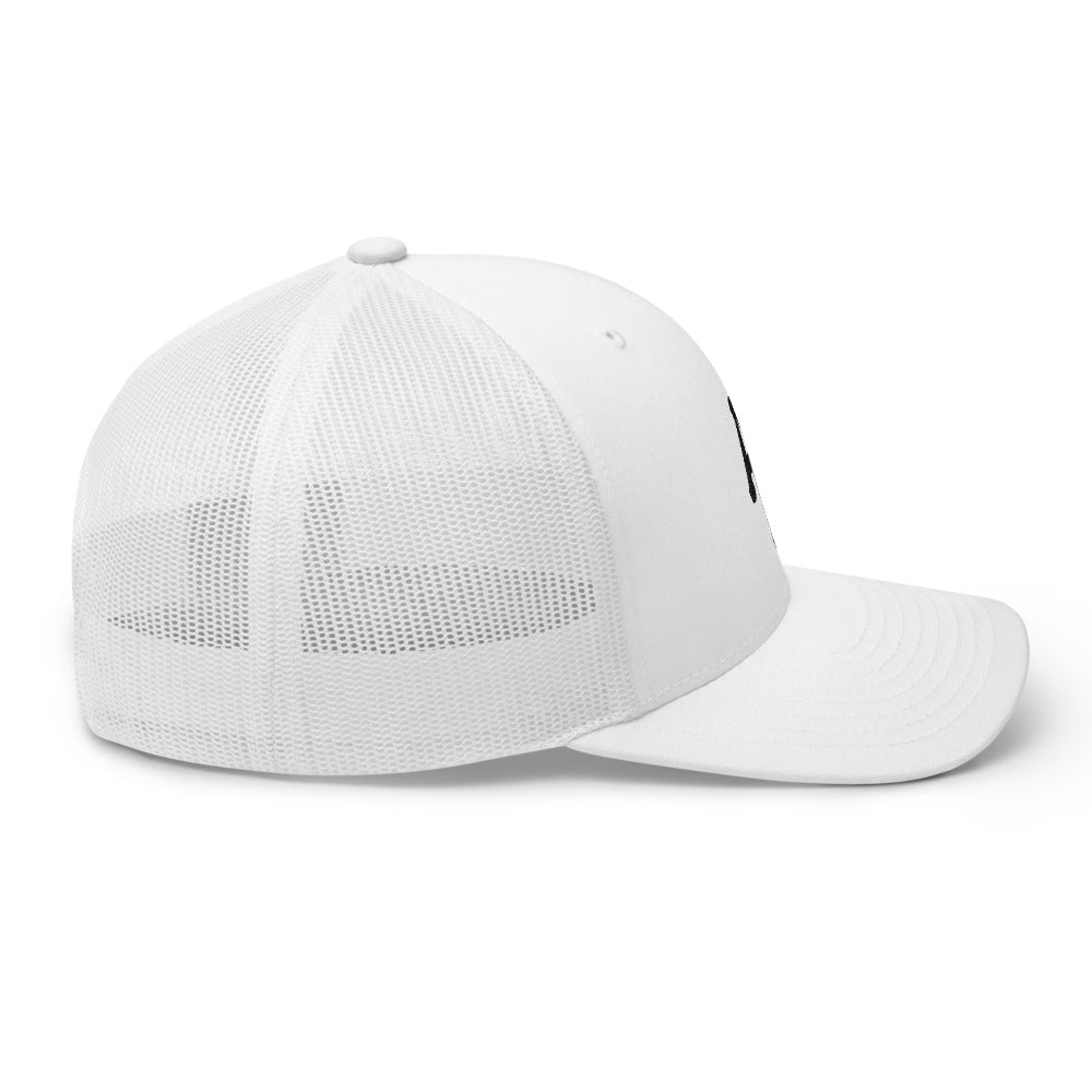 White Retro Trucker Cap